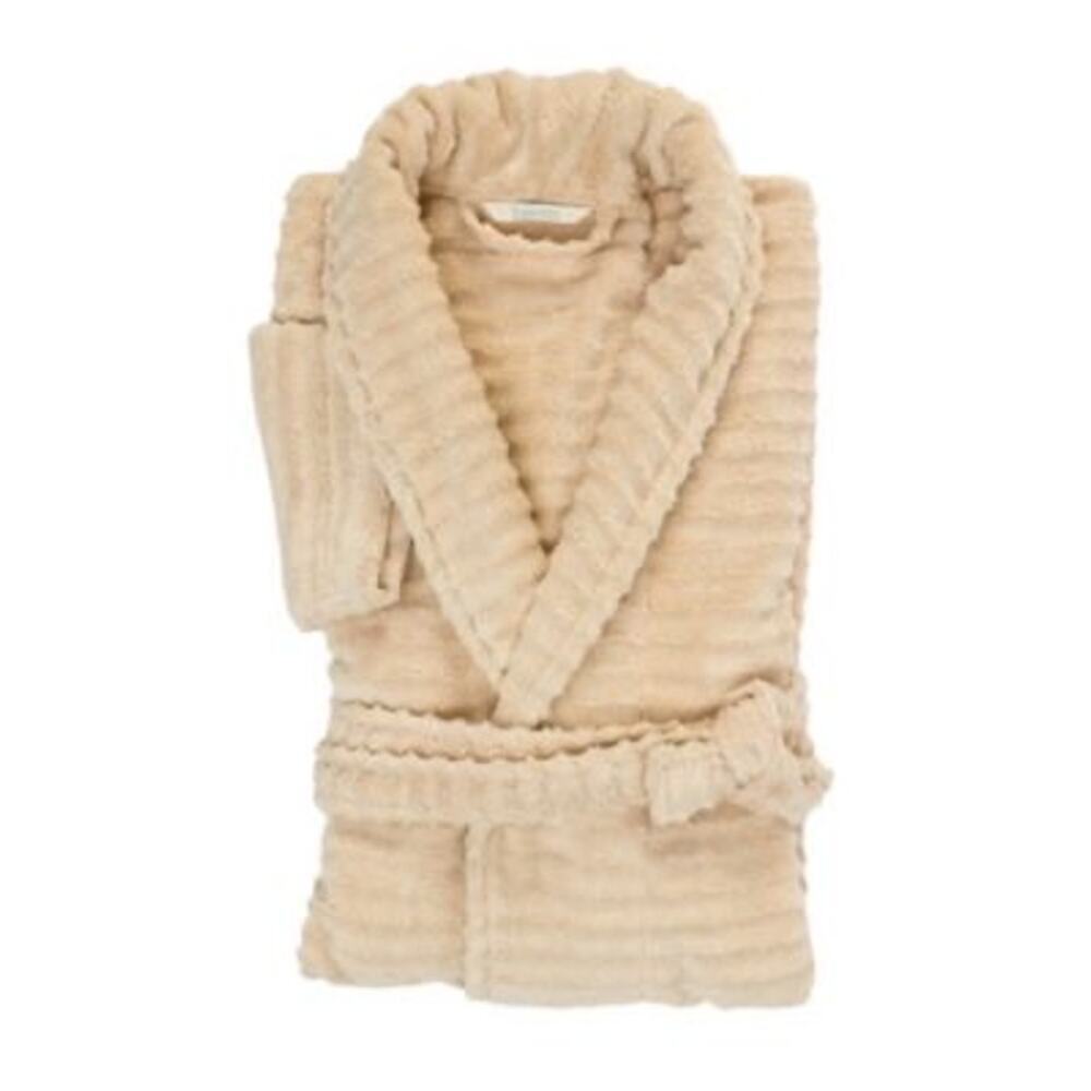 Haven Wave Small/Medium Organic Ribbed Cotton Robe in Silver Peony | NEW/NIB!